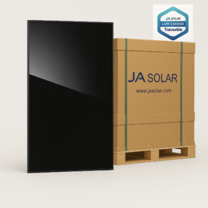 JA Solar N-Type 450 W - Bifacial dobbeltglas - Helt sort (sort ramme)
